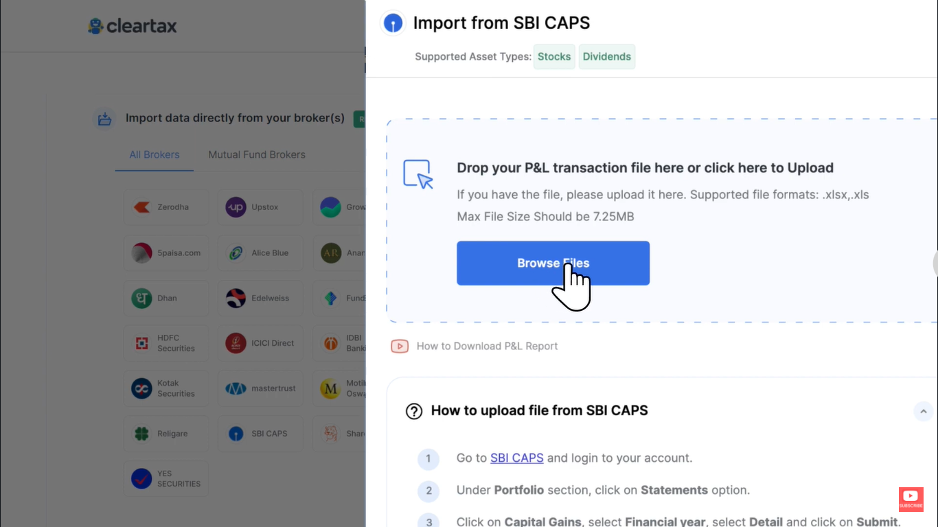 Importing Excel to Cleartax