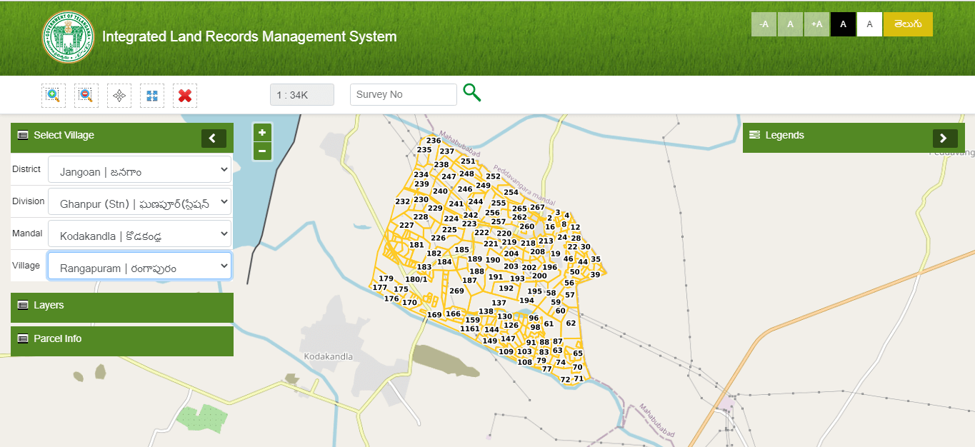 Land map online Telangana