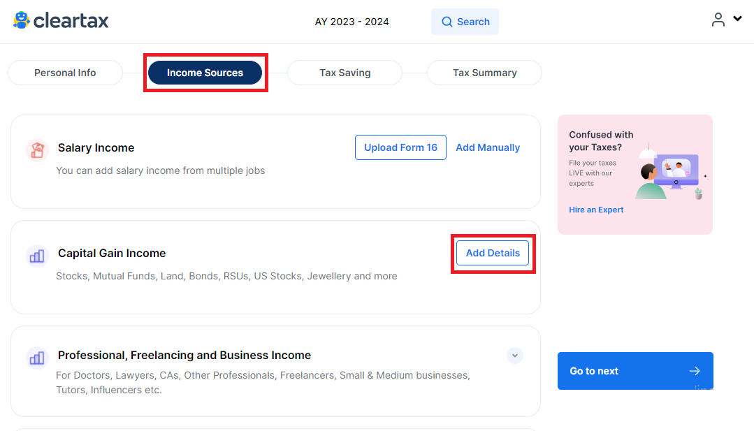 Income sources