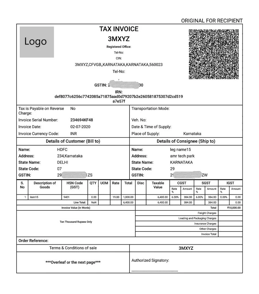 b2b e-invoice