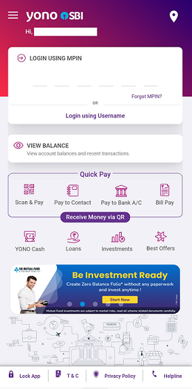 SBI YONO Login